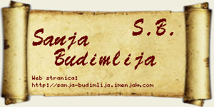Sanja Budimlija vizit kartica